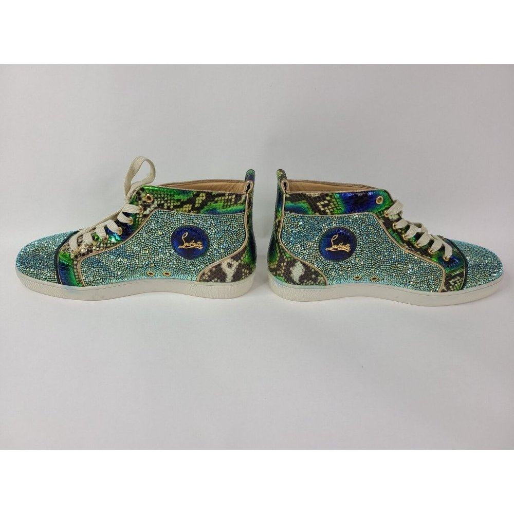 CHRISTIAN LOUBOUTIN Swarovski Python Louis Trainers Sneakers - EU45 / US12 - Picture 3 of 12